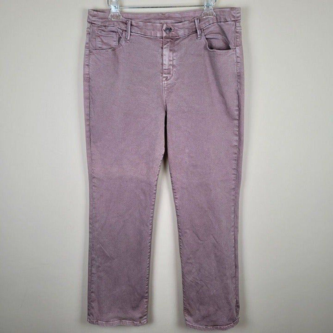Soft Surroundings Size 16 Straight Leg Stretch Jeans Dusty Pink